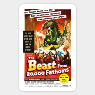 THE BEAST FROM 20,000 POSTER Sticker